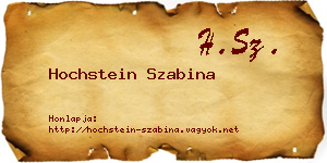 Hochstein Szabina névjegykártya